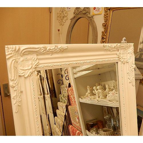 ミラー 鏡 全身鏡 姿見 スタンドミラー ゴージャス 木製 クラシック