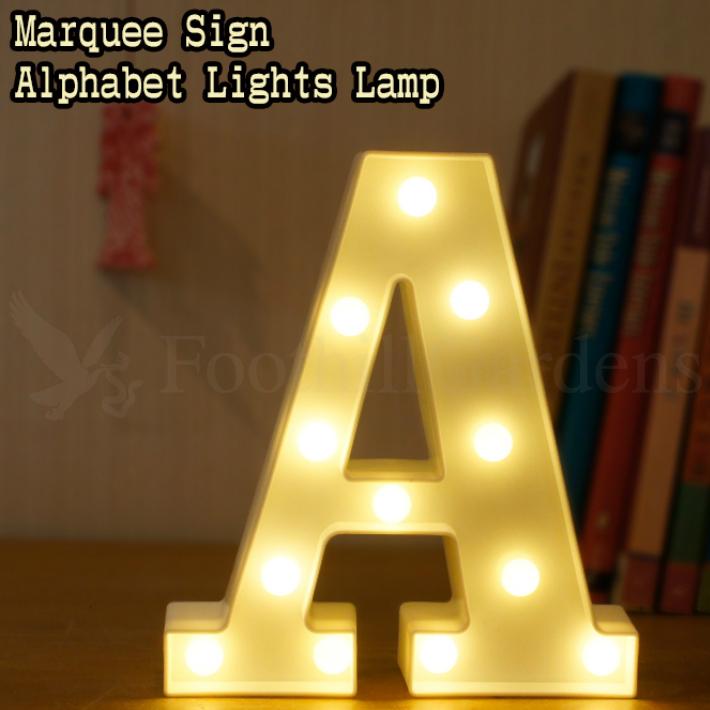 マーキーサイン アルファベット LED ライト ランプ 英字 文字 電池式