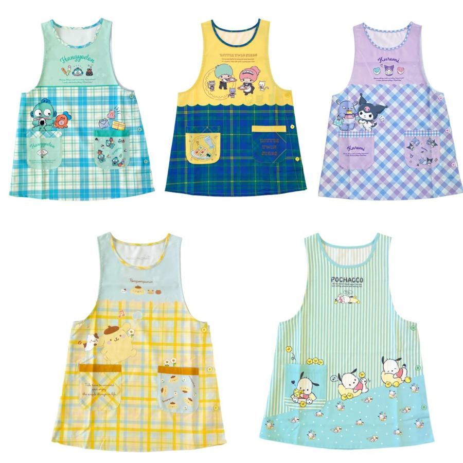 sanrio（サンリオ） エプロン 保育士 割烹着 ラン型 ポチャッコ