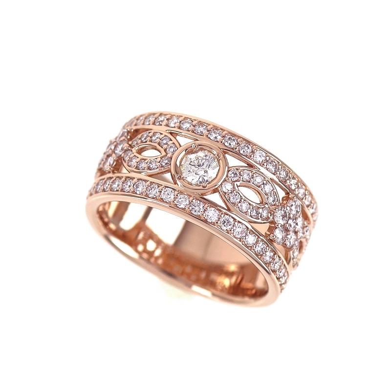 さくらダイヤモンド 指輪 鑑定書付き 13号 K18PG ダイヤ 0.156ct 0.84