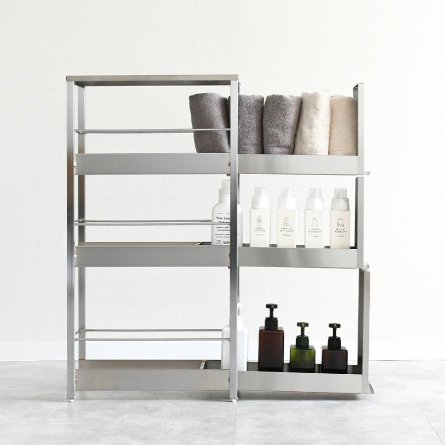 足立製作所 すき間ラック ステンレス 幅16×高さ85 スリム キッチン