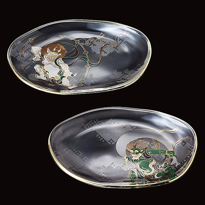 ADERIA 爆買 おしゃれ 皿 セット 風神雷神図うつし PNT 変形皿