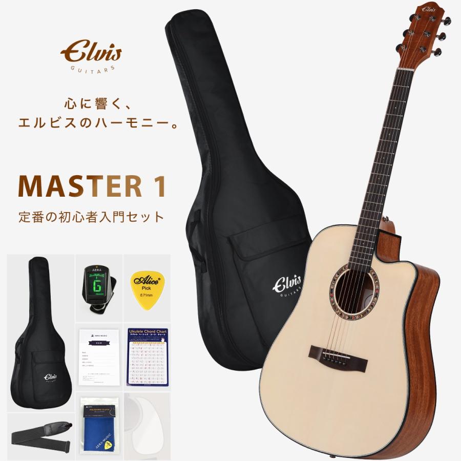 初心者セット8点】ELVISエルビス Master 1 アコースティックギター