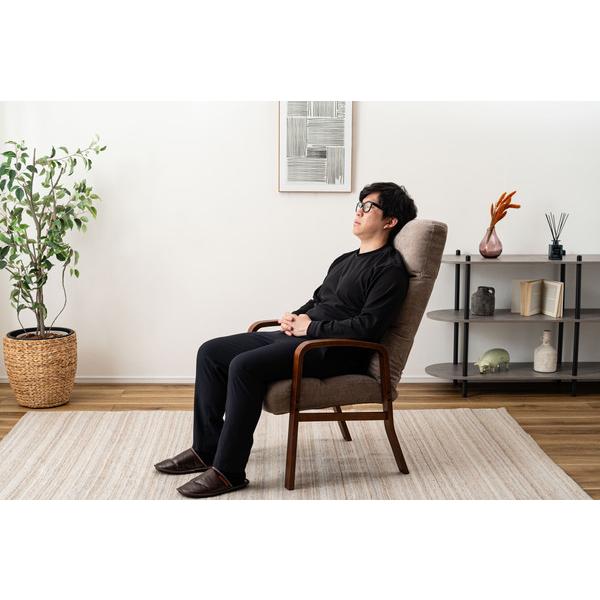 東谷 1人掛けソファー 安楽チェア 肘掛け高座椅子 肘付き