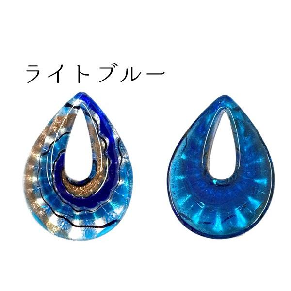 ベネチアンガラス風 ペンダントトップ ドロップ型 しずく vene-72