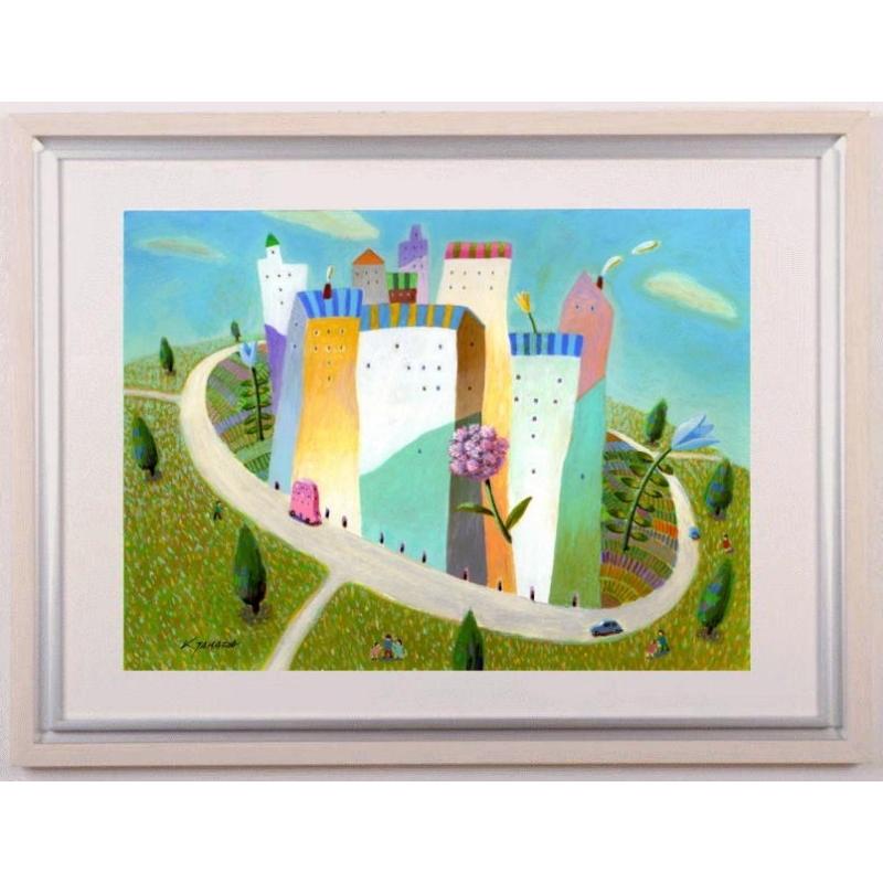 絵画 アクリル画 心象風景画 インテリア プレゼント 田原健二 「花の