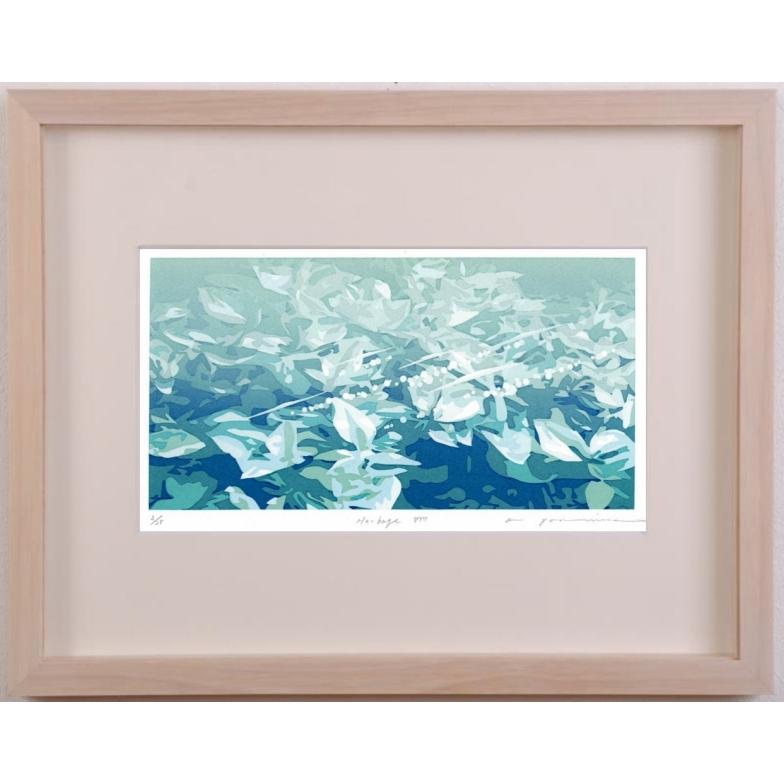 青草 絵画 ナチュラルテイスト 絵 シルクスクリーン 版画 吉村明子