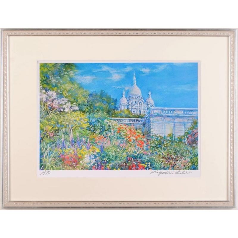 パリ 風景画 絵画 フランス モンマルトルの丘 版画 ジークレー 石井清