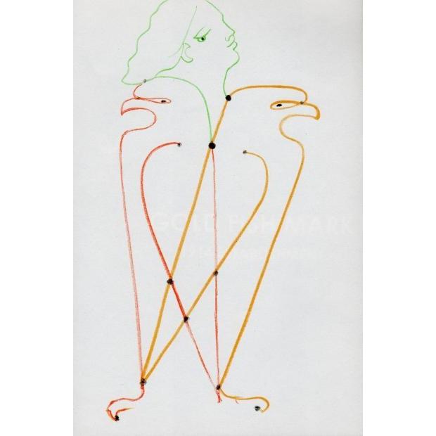 ジャン・コクトー 絵画 版画 オリジナルリトグラフ 絵 ノーサイン 挿画