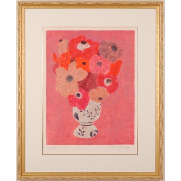 花 絵画 薔薇 アネモネ 静物画 リトグラフ 版画 ピエール