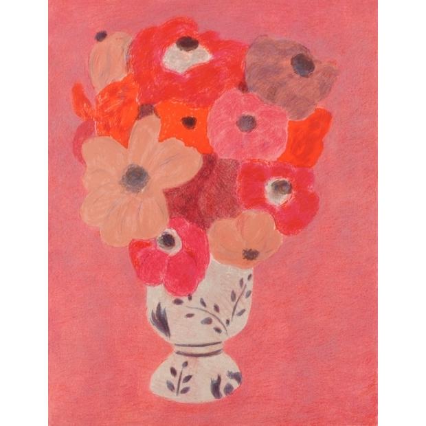 花 絵画 薔薇 アネモネ 静物画 リトグラフ 版画 ピエール