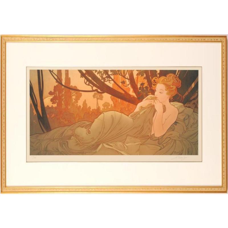 アルフォンス・ミュシャ 黄昏 インテリア 絵画 アールヌーボー