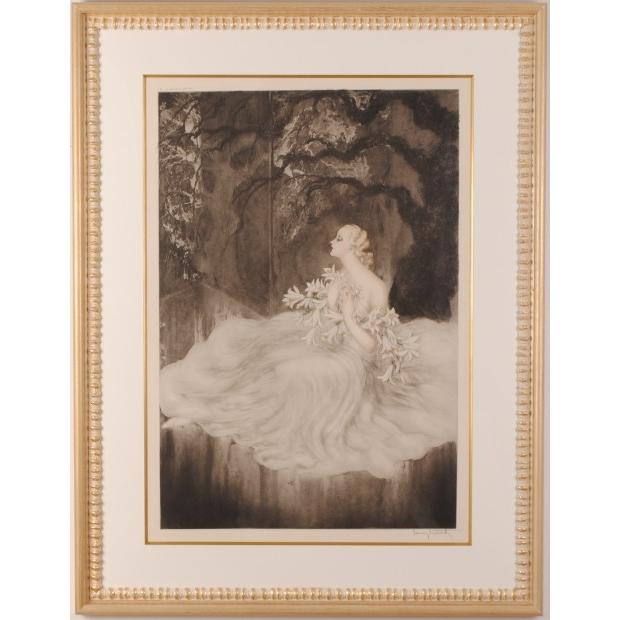 ルイ・イカール リリィ 人物画 絵画 女性 アールデコ アンティーク 銅