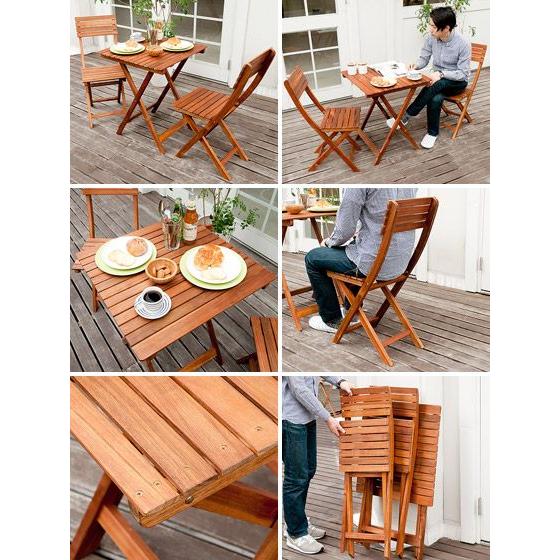 不二貿易（Fuji Boeki） ガーデンテーブルセット 折りたたみ おしゃれ