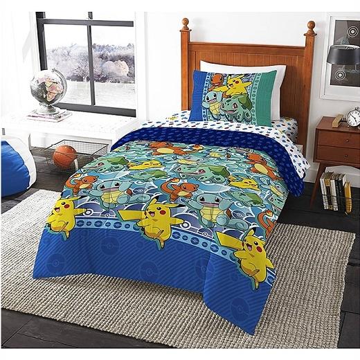 Pokemon/ポケモン】 シングル 布団セット 掛け布団 フラットシーツ