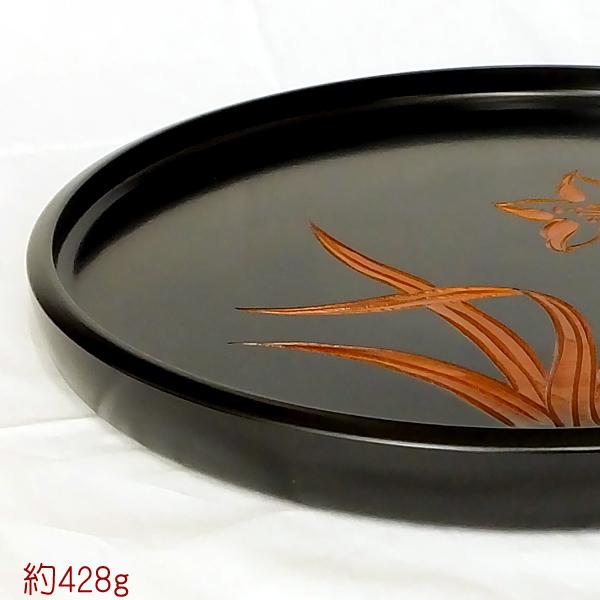 お盆 トレー 丸盆 黒 【一尺一寸】 日光彫 : 有限会社 阿久津茶舗