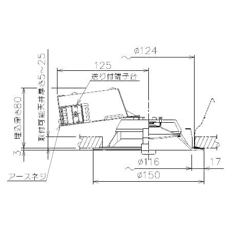 DAIKO（ダイコー） DDL4920AWG 大光電機 ダウンライト 埋込穴Φ125 白熱