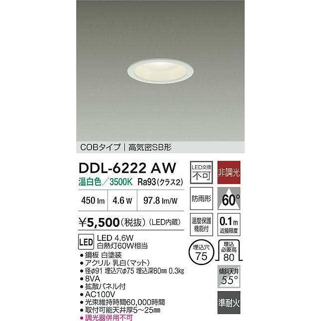 大光電機 安心のメーカー保証【送料無料】大光電機 DDL-6222AW 屋外灯