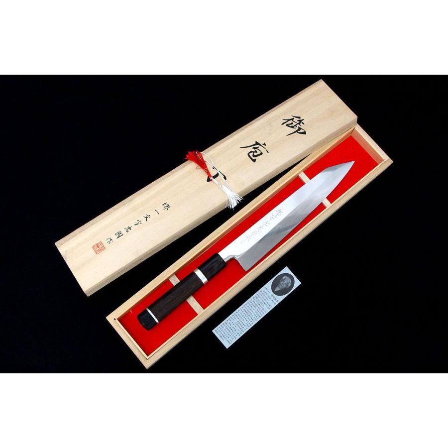 未使用品｜池田辰男 日吉丸刃物 堺一文字忠國 切付包丁 九寸 本焼 平