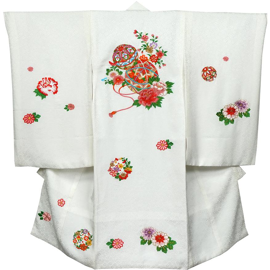お宮参り 着物 女の子 正絹 祝着 初着 産着 のしめ 新品 j3902 七五三