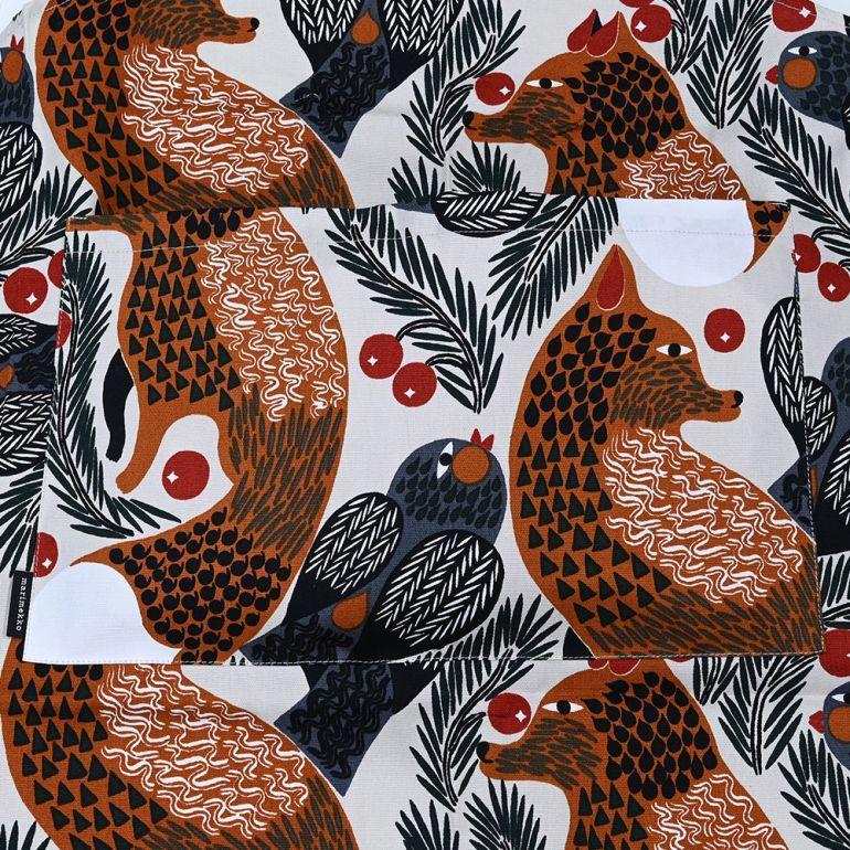 marimekko（マリメッコ） エプロン Ketunmarja ケトゥンマルヤ キツネ