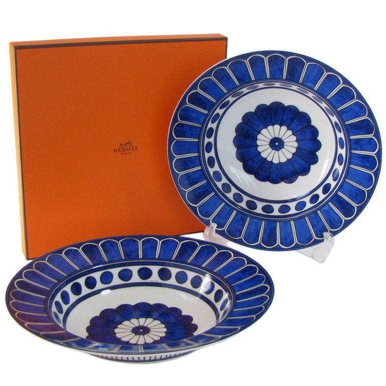 HERMES（エルメス） ブルーダイユール 030014P2 24cm パスタプレート