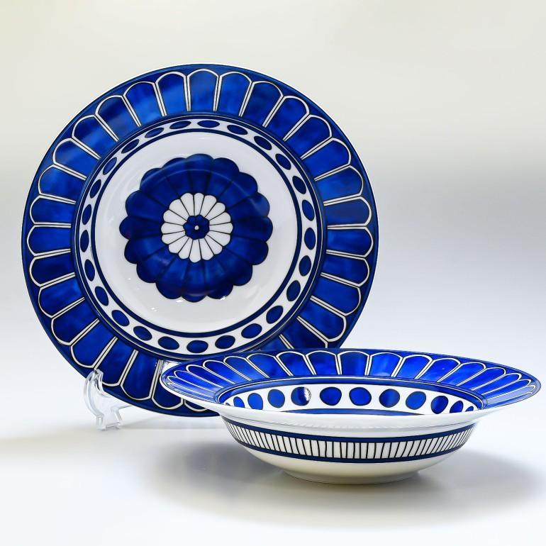 HERMES（エルメス） ブルーダイユール 030014P2 24cm パスタプレート