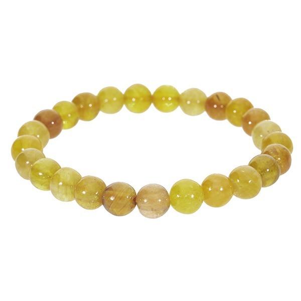 イエローサファイア 数珠 ブレスレッド 7.3mm 17.5cm 誕生石 9月