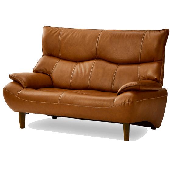 関家具 2人用ソファ マリアン 本革/PVC ライトブラウン （2）自社便