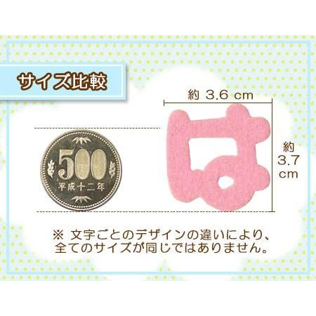 ひらがなワッペン フェルトタイプ 「は」〜「濁点」 C ・ 文字ワッペン