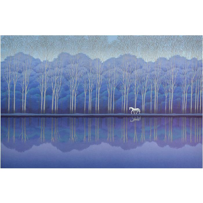 絵画 国武久巳・白い樹林 アート インテリア 風景画 : 絵画生活 - 通販