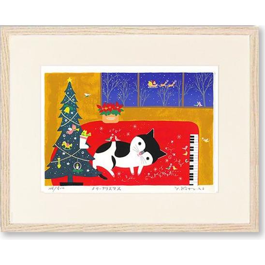1月限定価格【シルクスクリーン版画】吉岡浩太郎 ホワイトクリスマス