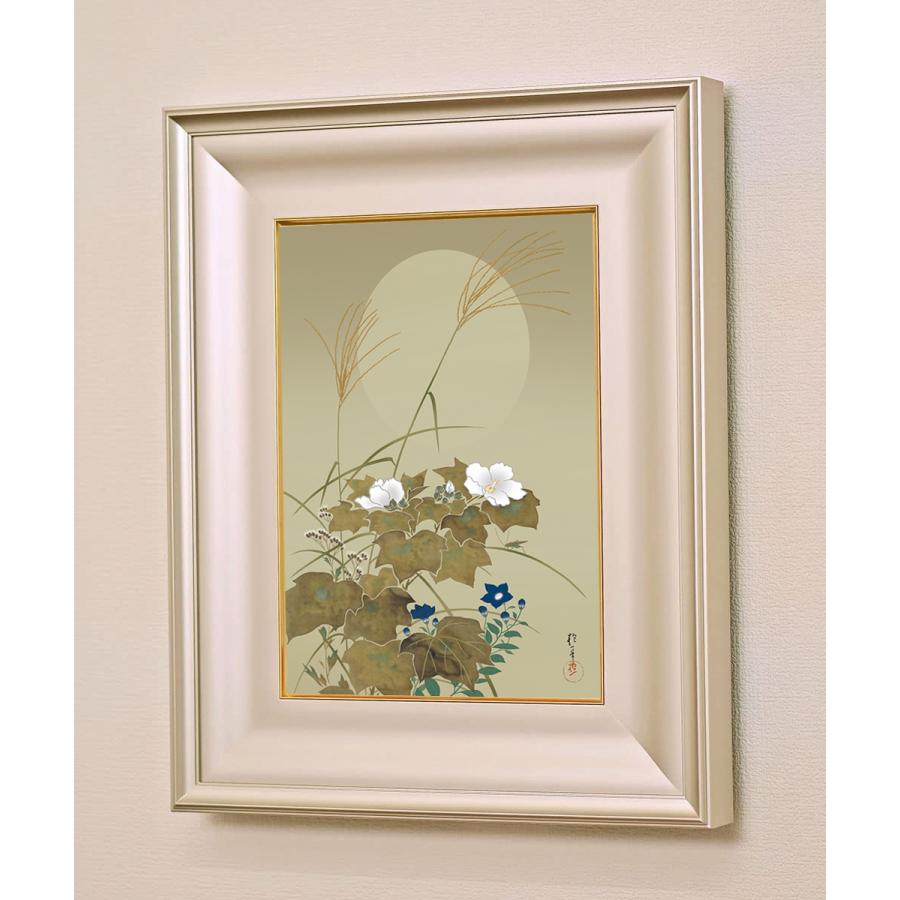 絵画 酒井 抱一（さかいほういつ）・ 秋草に螽斯図（あきくさに