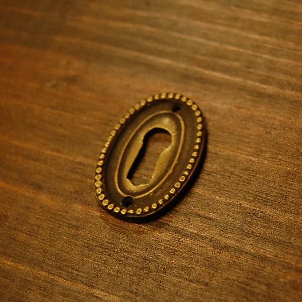 ブラス鍵穴462 真鍮金具 カギ穴 アクセサリーパーツ インドネシア直