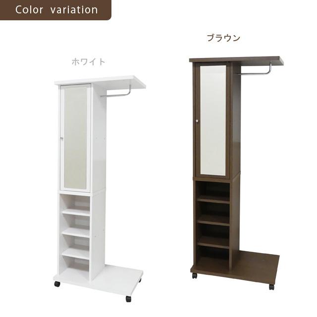 ミラー付ハンガーラック 家具 インテリア 衣類収納 収納 ハンガー