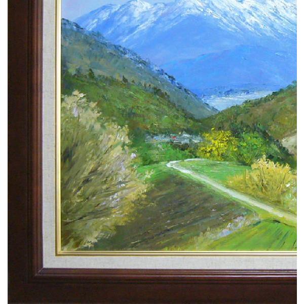 絵画 油絵 遠藤 勝 肉筆油絵 風景画 北アルプス 眺望 F10 : アートフジ