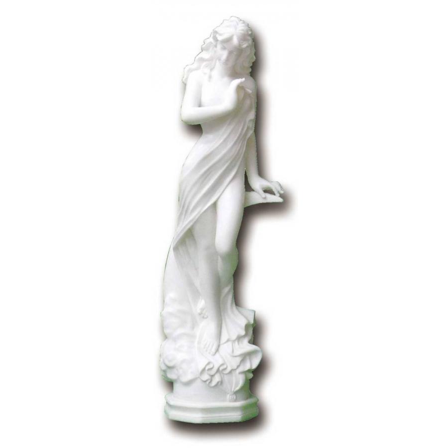 彫刻 石像 月下美人 大理石 高級四川白石 高さ約 90cm 重さ約 40kg