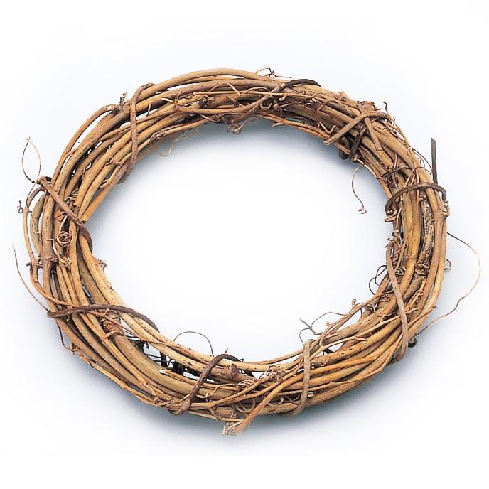 ナチュラルつるリース 直径260mm 【 つる リース ハンドメイド 素材