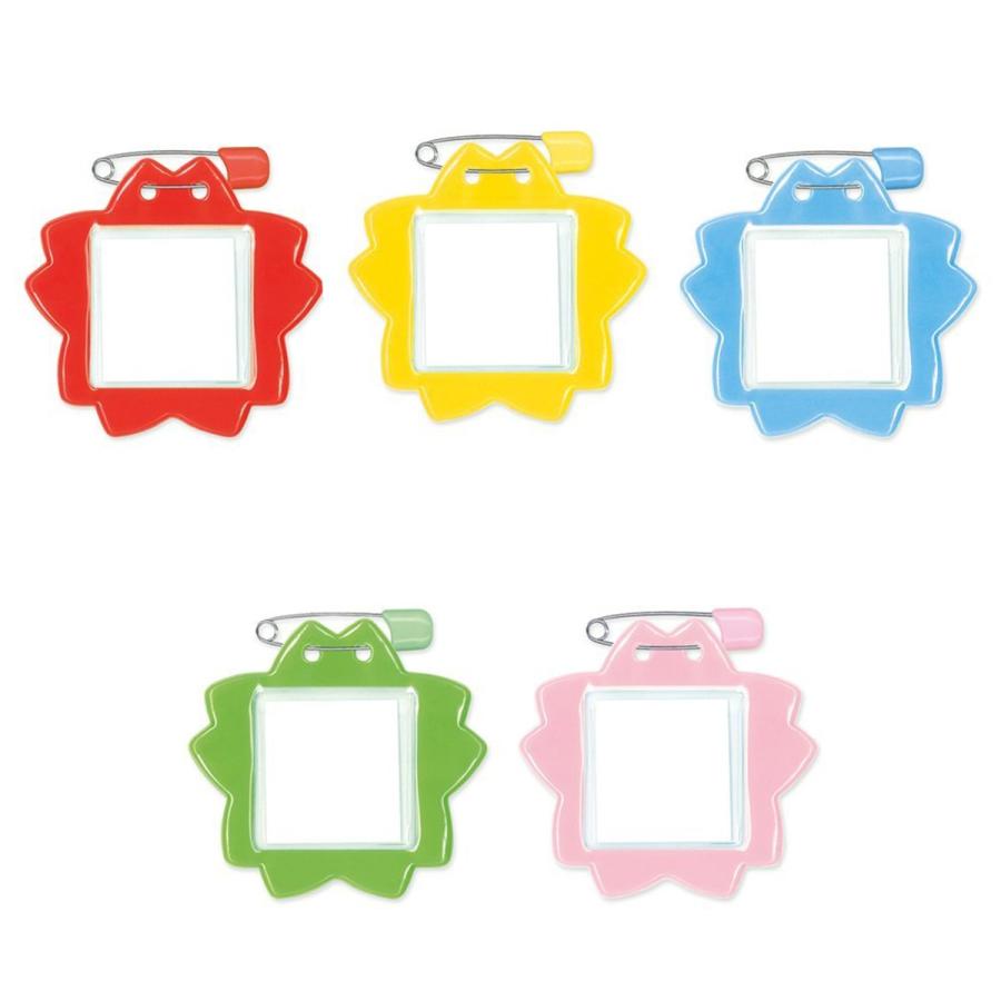 メール便可 ] 共栄プラスチック 桜型 名札 同色10枚セット 共栄