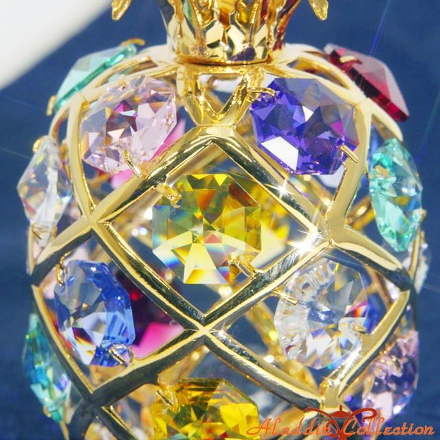 スワロフスキー オーナメント パイナップル大 置物 合金製 クリスタル