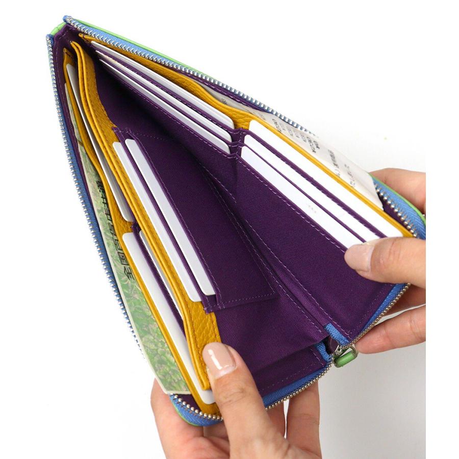 Sybilla（シビラ） L字ファスナー長財布 薄型 刺繍 花 jocomomola