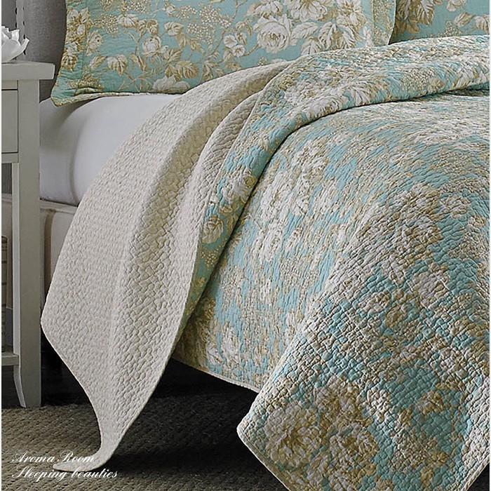 LAURA ASHLEY（ローラアシュレイ） ベッドカバー おしゃれ キング 3点