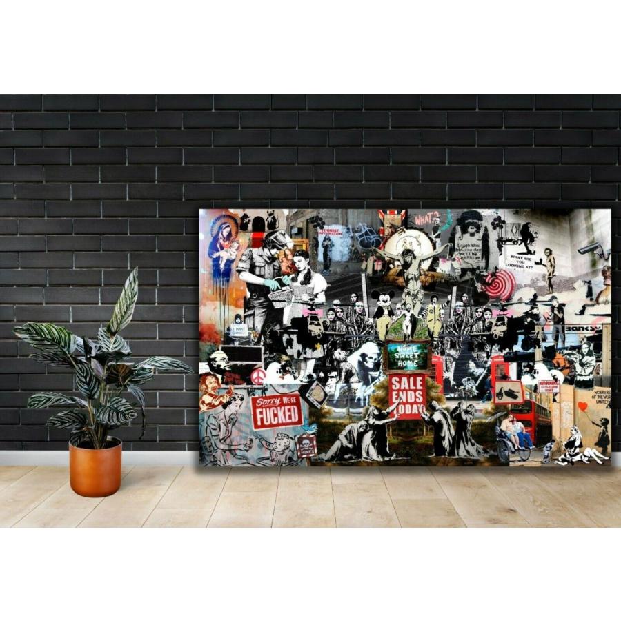 バンクシー Banksy 高級 キャンバス アート ポスター A1 海外 雑貨 絵