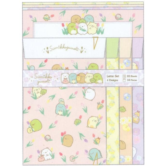 すみっコぐらし レターセット ざっそうとようせいのお花畑テーマ