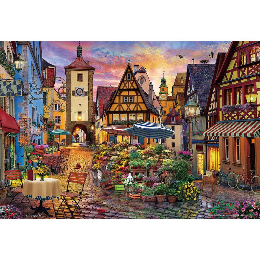 ビバリー（Bevery） ジグソーパズル 1000M-016 花飾りのローテンブルク