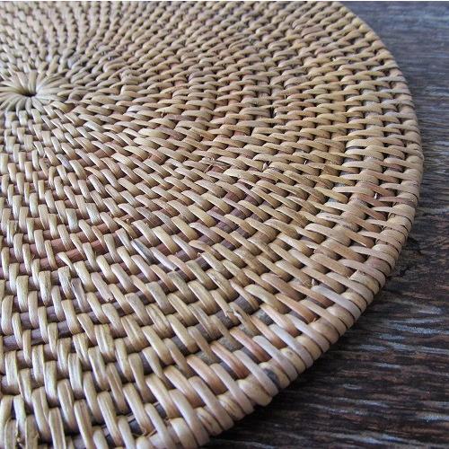 アタ ランチョンマット 鍋敷き 丸 ラウンド 直径20cm バリ島【メール便