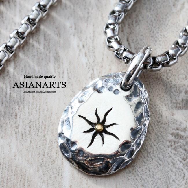 ネックレス シルバー925 メンズ レディース ペンダント チェーン付 10K