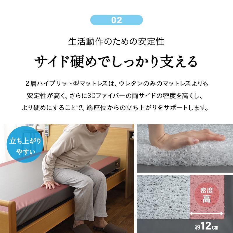 EMOOR（エムール） 介護用 マットレス シングル 完全防水 電動ベッド 2