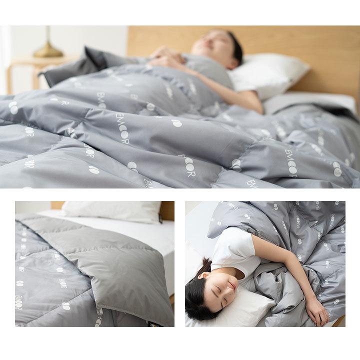 EMOOR（エムール） ダウンケット シングル 洗える ウォッシャブル 吸湿