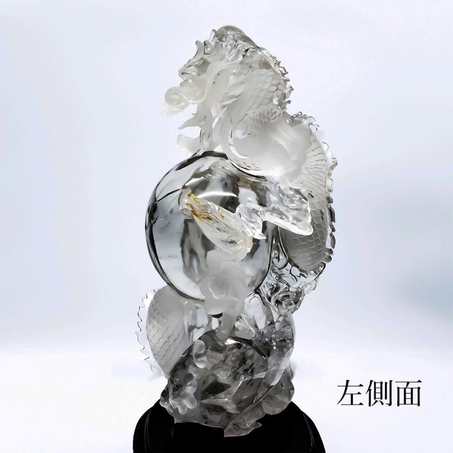 チタン製 城とドラゴン 彫刻 小物入れ アンティーク インテリア 置物